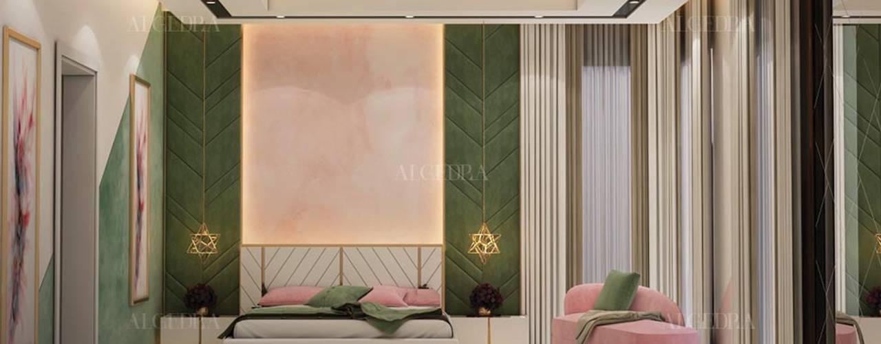 Master bedroom design in Dubai, Algedra Interior Design Algedra Interior Design Moderne slaapkamers