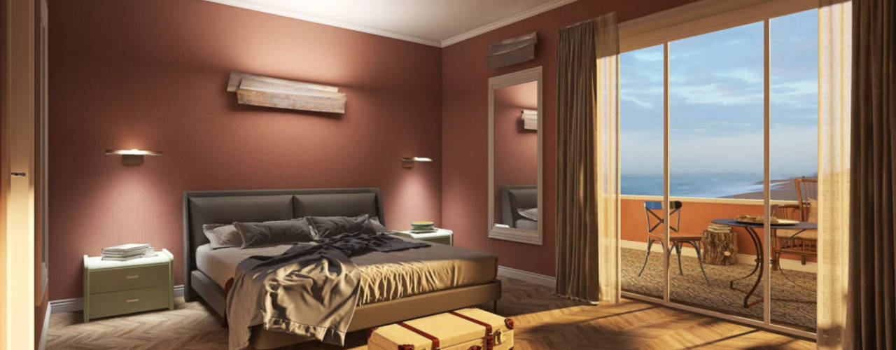 THE STEPS OF AN ONLINE CONSULTATION, ARTE DELL'ABITARE ARTE DELL'ABITARE Modern style bedroom Wood Pink