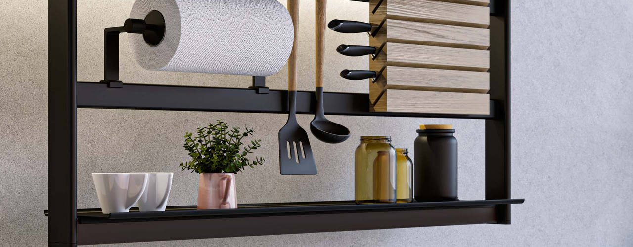 Hang, Damiano Latini srl Damiano Latini srl Moderne Küchen Aluminium/Zink Schwarz