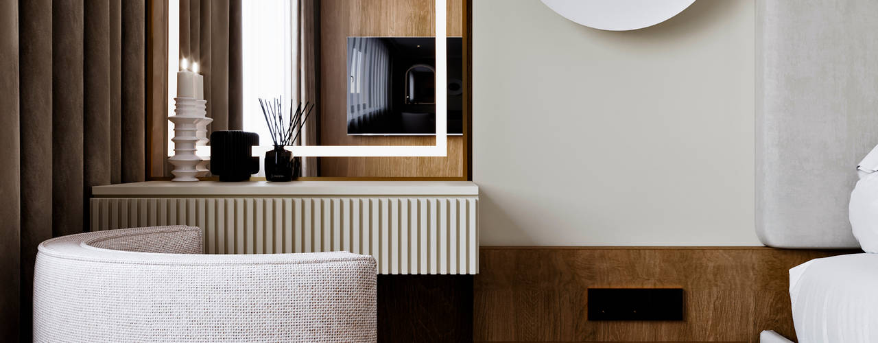Schlafzimmer mit Schminkplatz, Decor Club Decor Club Hauptschlafzimmer