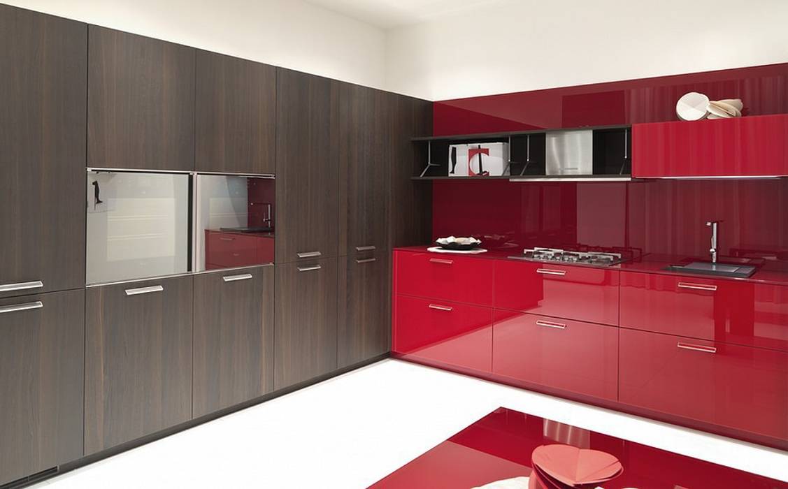 Italienische Designerküchen mit Küchenoberflächen aus edlem Echtholz , Küchengaleria Oßwald GmbH Küchengaleria Oßwald GmbH Modern Kitchen