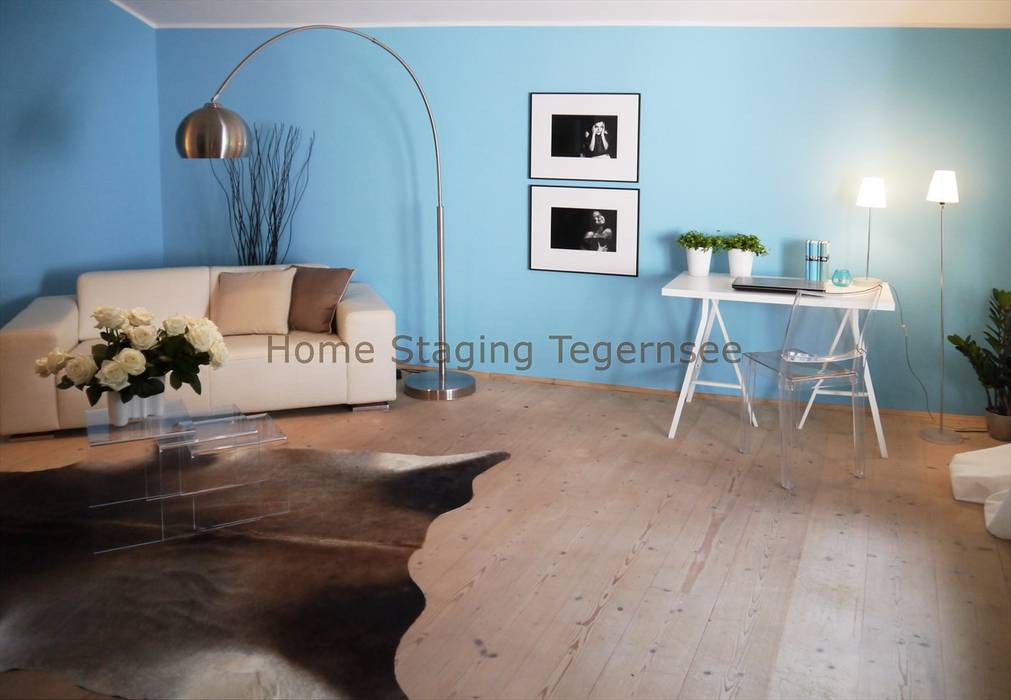 Einfamilienhaus Rottach-Egern, Home Staging Tegernsee Home Staging Tegernsee Wohnzimmer im Landhausstil Schränke und Sideboards