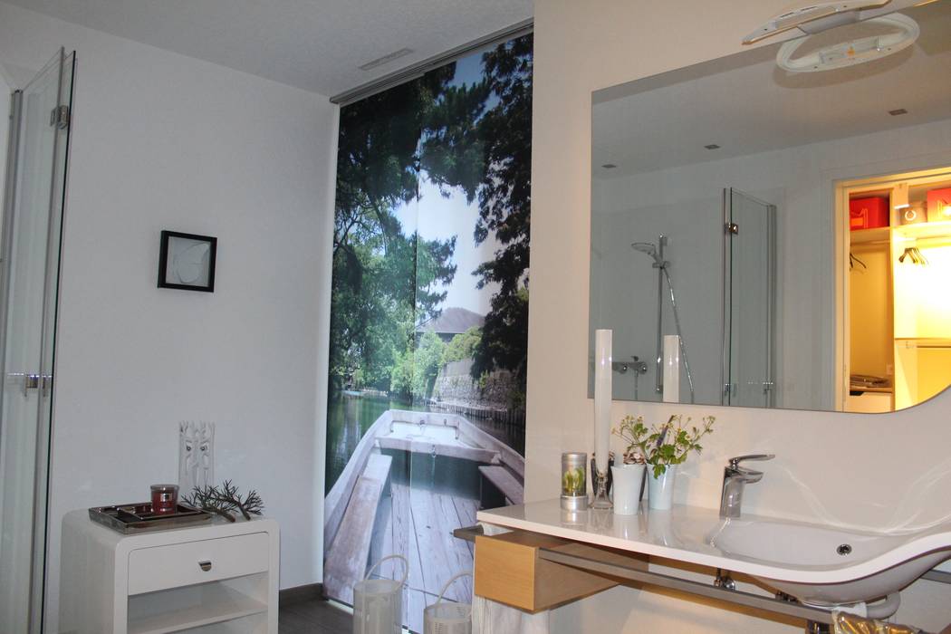 Fotovorhang für das badezimmer: fenster & tür von fotokasten gmbh ... Fotovorhang für das badezimmer: fenster & tür von fotokasten gmbh ...