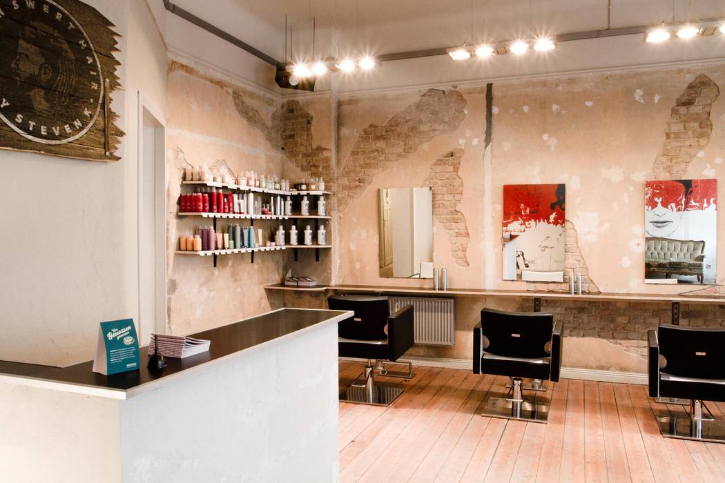 Friseursalon "Hair Sweet Hair", Berlin, EINRAUMKONZEPT EINRAUMKONZEPT مساحات تجارية محلات تجارية