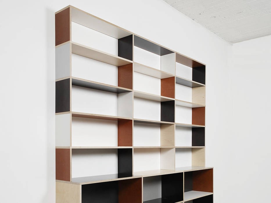 homify Ruang Keluarga Modern Shelves