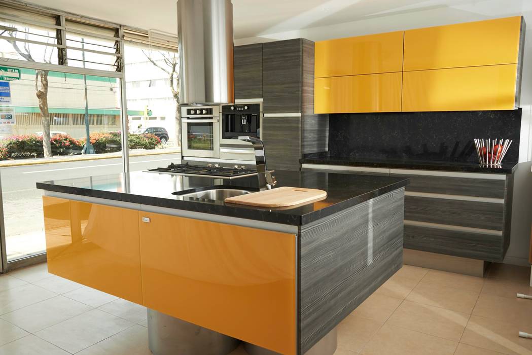 Cocinas con frentes de cristal, Aura Cocinas Aura Cocinas Kitchen Cabinets & shelves