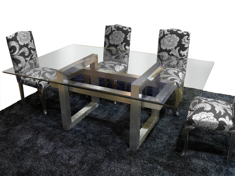 DIANA - Contemporary glass table homify Salas de jantar modernas Mesas