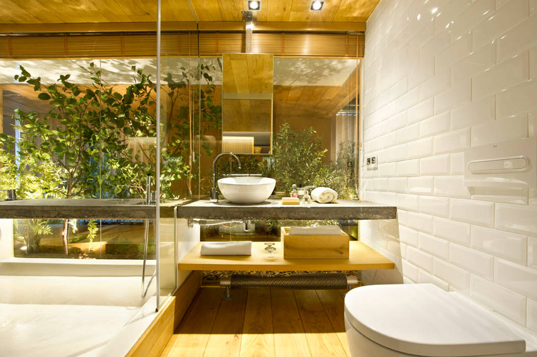 Bajo comercial convertido en loft (Terrassa), Egue y Seta Egue y Seta Rustic style bathroom