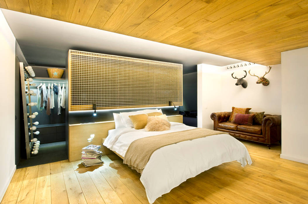 Bajo comercial convertido en loft (Terrassa), Egue y Seta Egue y Seta Phòng ngủ phong cách chiết trung