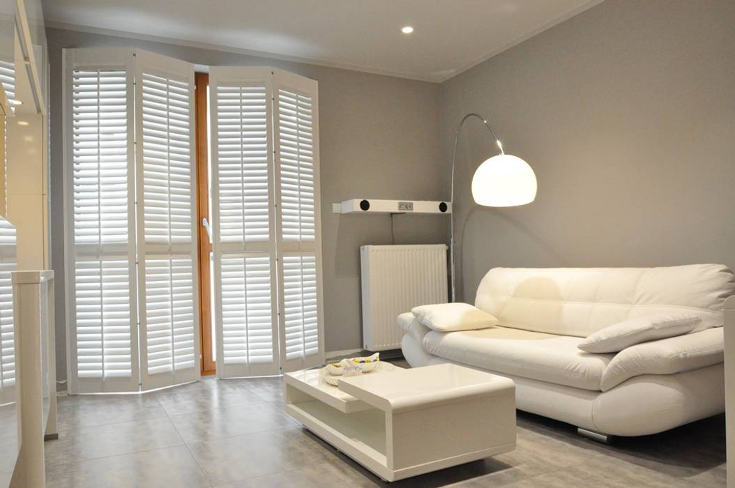 ​Shutters, drewniane okiennice wewnętrzne, Gama Styl Dekoracje Okien Gama Styl Dekoracje Okien Cửa chớp