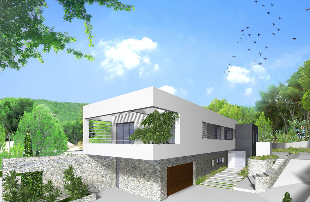 Villa Gaïa - En construction, MAAD Architectes MAAD Architectes Case moderne