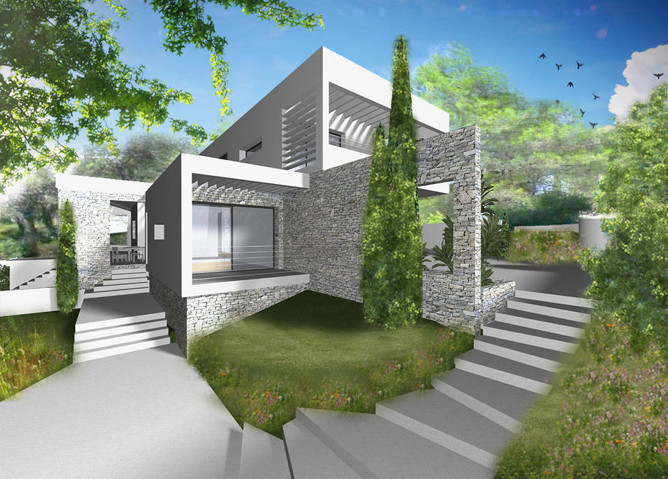 Villa Gaïa - En construction, MAAD Architectes MAAD Architectes Modern houses