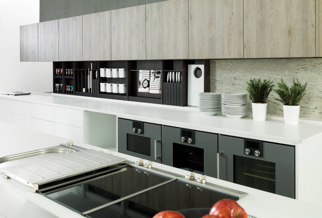 E2.30 terroso texturado / blanco texturado, GAMA-DECOR S.A. GAMA-DECOR S.A. Modern kitchen Electronics