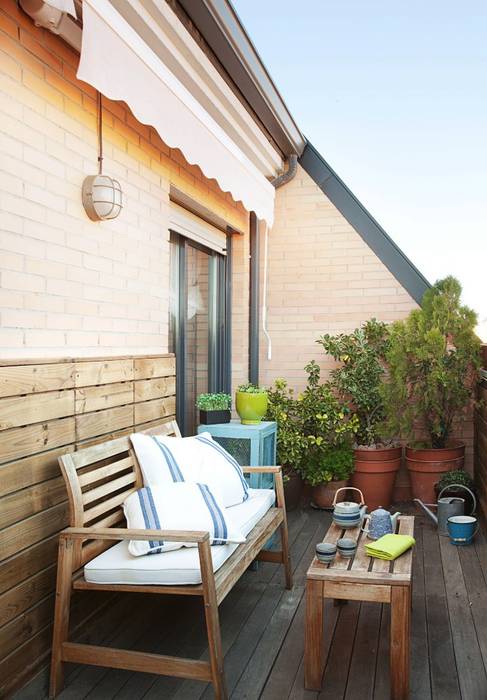 Decoración Accesible para vivienda Chic, decoraCCion decoraCCion Mediterrane balkons, veranda's en terrassen