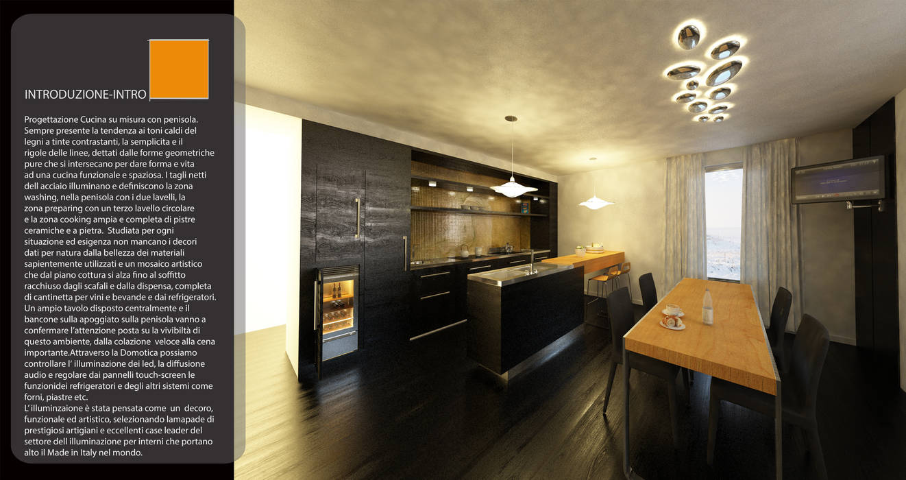 Sala da Pranzo e kitchen, maurococco.it maurococco.it Moderne Esszimmer