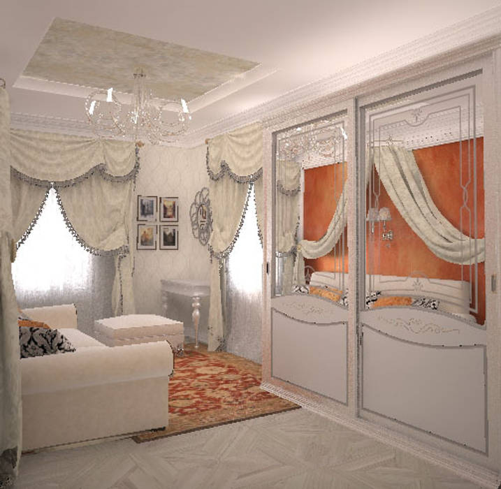 Комната для гостей в загородном доме в подмосковье, Гурьянова Наталья Гурьянова Наталья Classic style bedroom