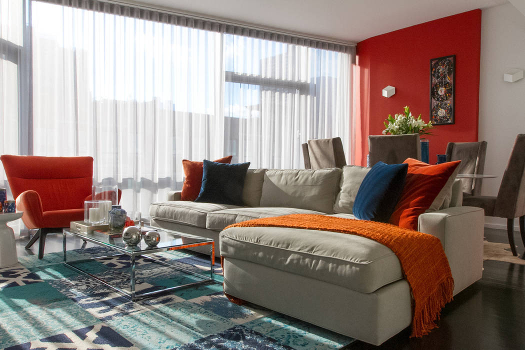  غرفة المعيشة تنفيذ Bhavin Taylor Design,    