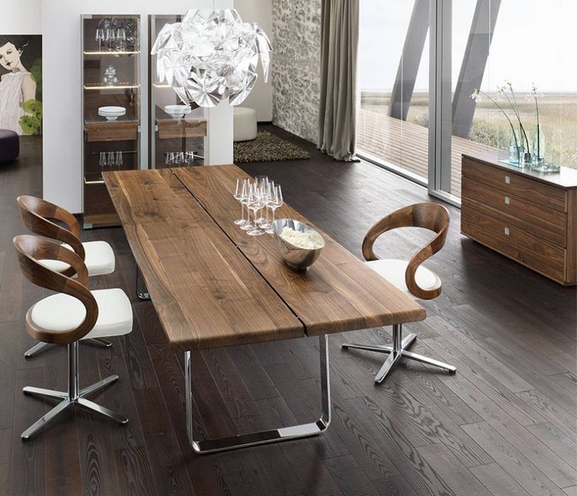 Nox Dining Table Wharfside Furniture Salle à manger moderne Tables