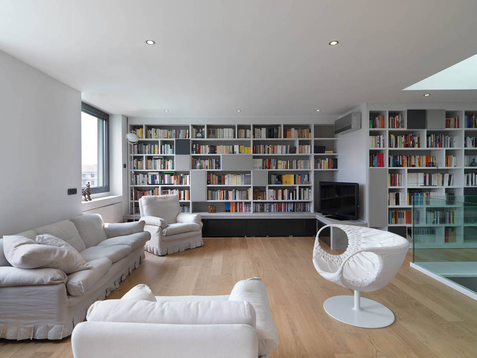 Recupero Sottotetto - Duplex 1, enzoferrara architetti enzoferrara architetti Modern living room