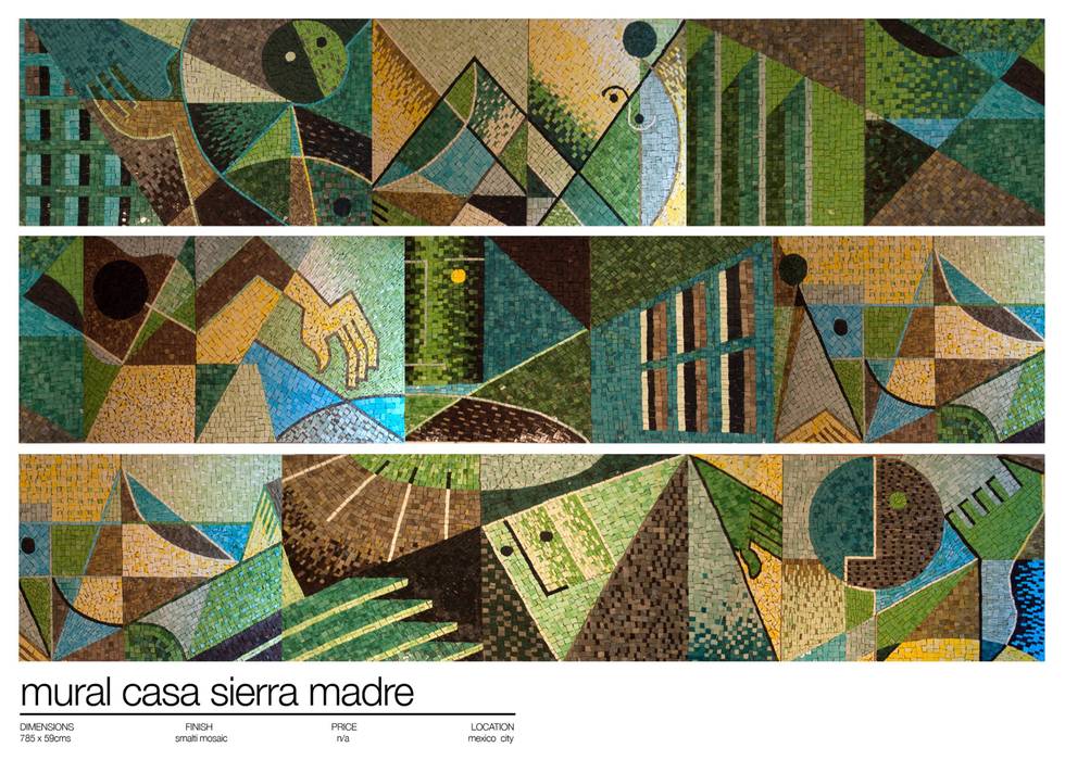 CASA SIERRA MADRE MEXICO , Martin Brown Mosaics Martin Brown Mosaics Paredes y suelos de estilo moderno Decoración de paredes