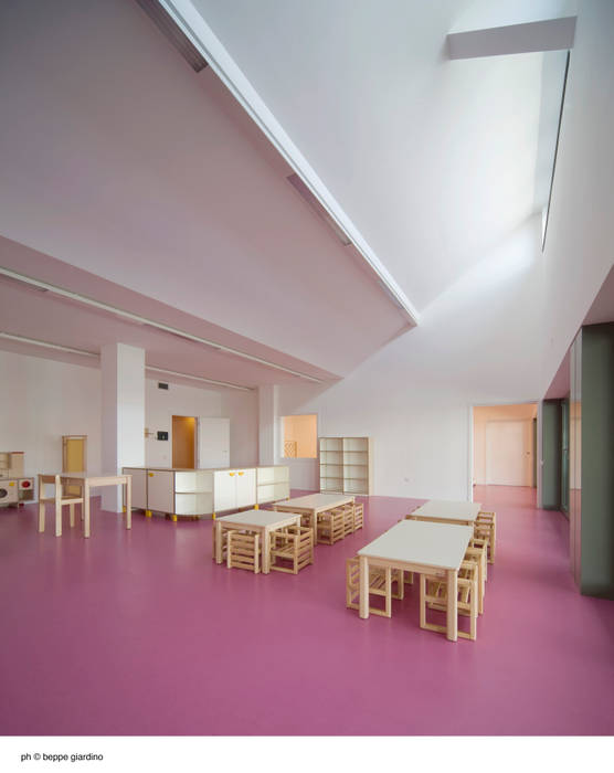 aula asilo Comoglio Architetti Stanza dei bambini minimalista