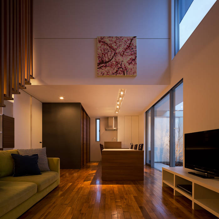 M6-house 「 幾何学の家」, Architect Show Co.,Ltd Architect Show Co.,Ltd Modern Dining Room