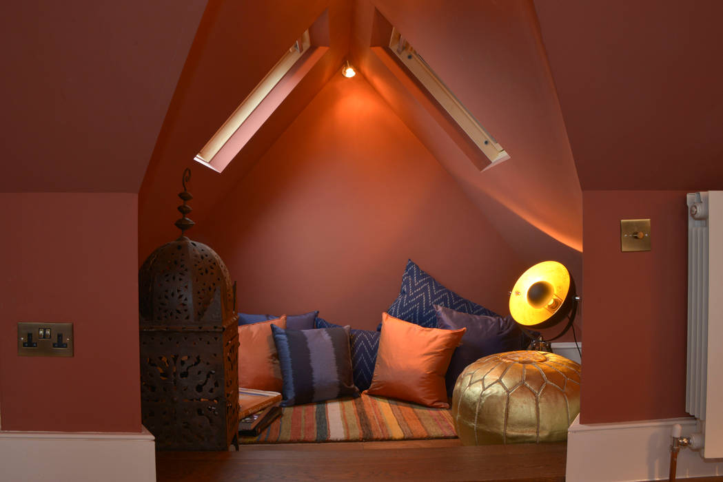 A Loft Conversion where New York meets Marrakech, Cathy Phillips & Co Cathy Phillips & Co Dormitorios de estilo ecléctico