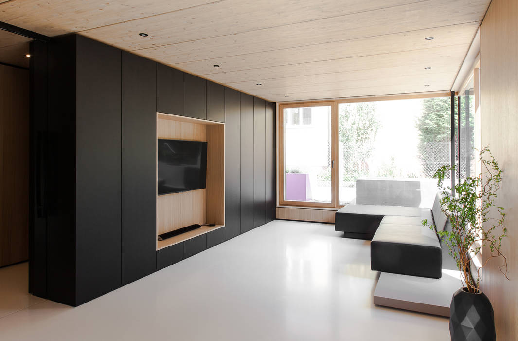 House B, FORMAT ELF ARCHITEKTEN FORMAT ELF ARCHITEKTEN Modern Living Room