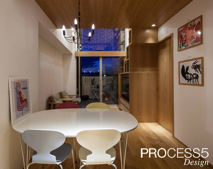 ST Family Residence, 株式会社PROCESS5 DESIGN 株式会社PROCESS5 DESIGN Salas multimedia de estilo minimalista