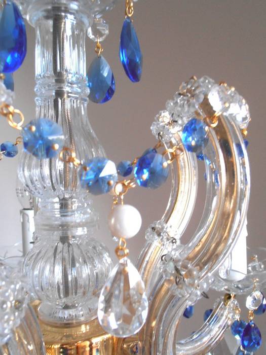 VENICE DREAM crystal chandelier, Milan Chic Chandeliers Milan Chic Chandeliers Eklektik Oturma Odası Işıklandırma