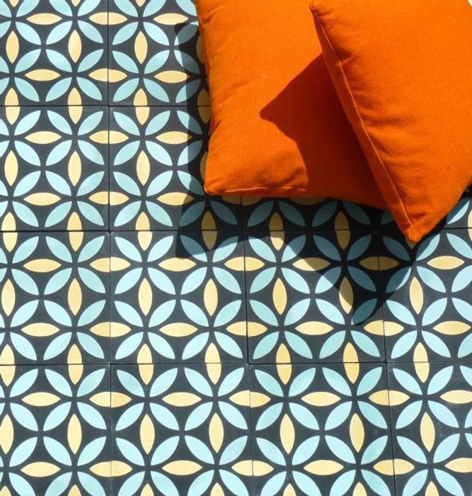 Oasis cement tile Maria Starling Design Mediterranean style walls & floors Tiles