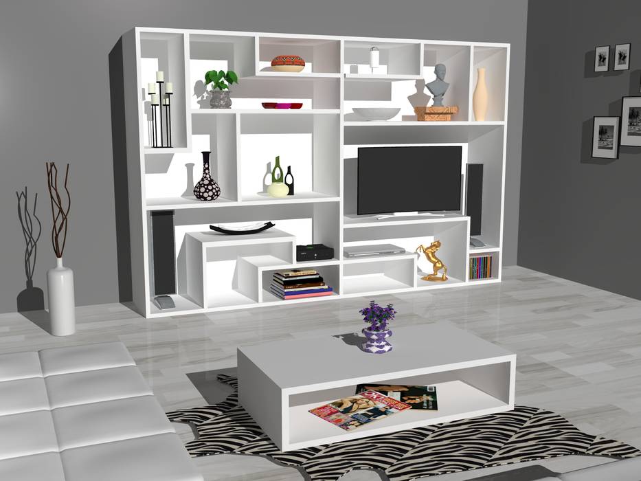 Wall Furniture, TV Entertainment Units, Piwko-Bespoke Fitted Furniture Piwko-Bespoke Fitted Furniture Salones de estilo moderno Muebles de televisión y dispositivos electrónicos
