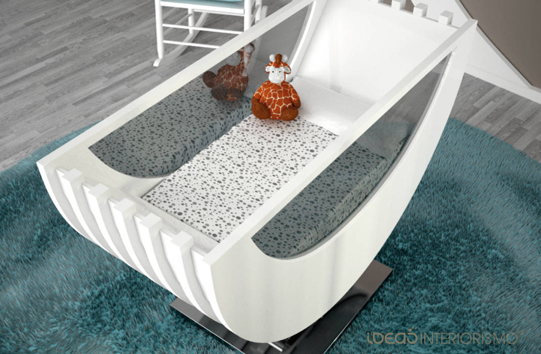 Mini cuna Moon, Ideas Interiorismo Exclusivo, SLU Ideas Interiorismo Exclusivo, SLU Modern Kid's Room Beds & cribs