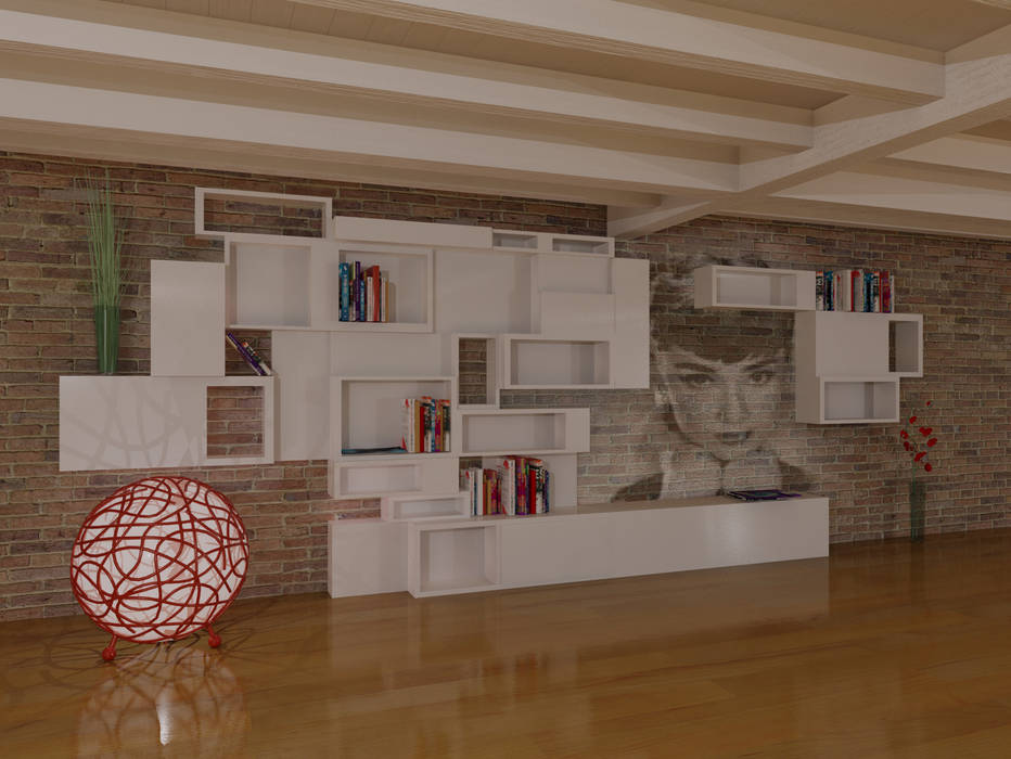 Audrey Bookcase, d2w studio d2w studio Modern Oturma Odası Raflar