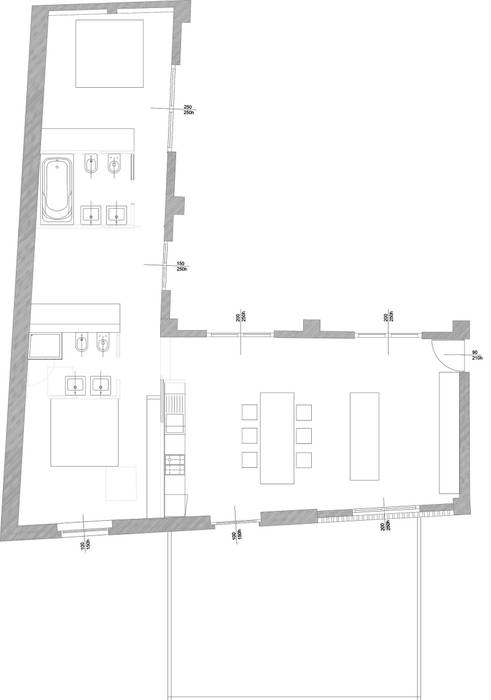 Loft Estivo, 2007, MFA Architects MFA Architects Case Schematico,Rettangolo,Font,Disegno tecnico,Parallelo,Piano,Diagramma,Ingegneria,Piano terra,Disegno