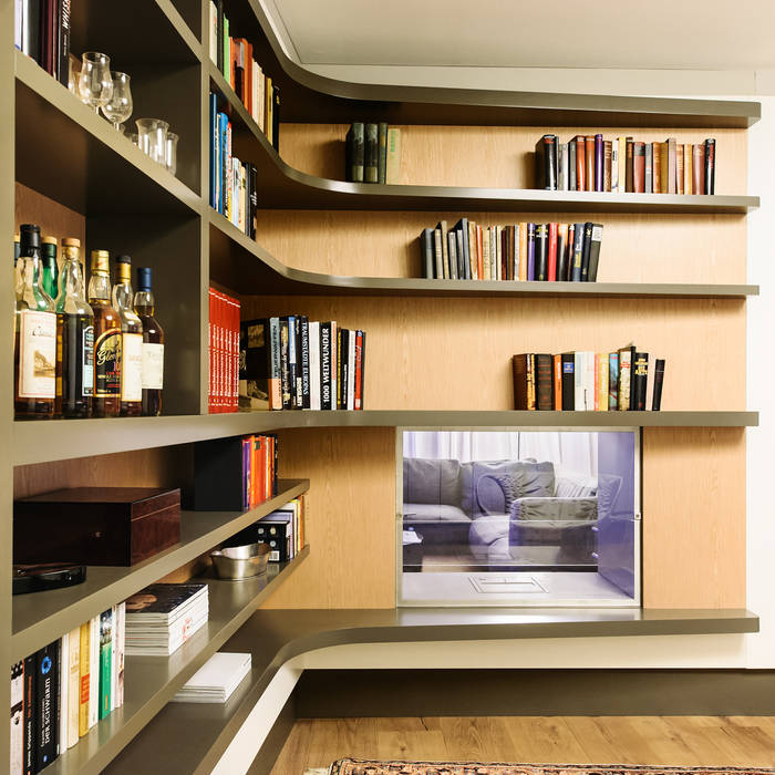 Projekt X, Schreinerei Gürr GmbH Schreinerei Gürr GmbH Moderne Wohnzimmer Bücherregal,Möbel,Regal,Buch,Veröffentlichung,Regale,Innenarchitektur,Gebäude,Holz,Einzelhandel