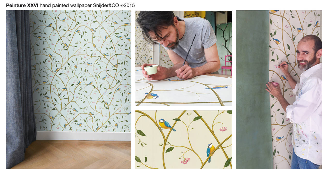 Hand painted wallpaper Peinture XXVI, Snijder&CO Snijder&CO 臥室 配件與裝飾品