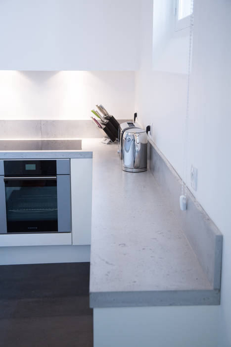 Private apartment, Rue de Seine, Paris Concrete LCDA Kitchen Bench tops
