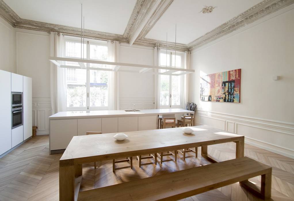 Appartement Luxembourg, FELD Architecture FELD Architecture 現代廚房設計點子、靈感&圖片