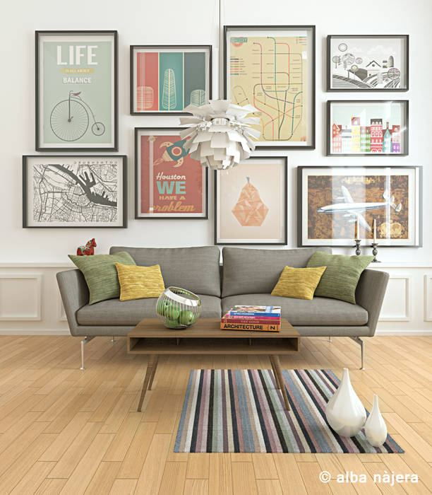 alba najera Scandinavian style living room