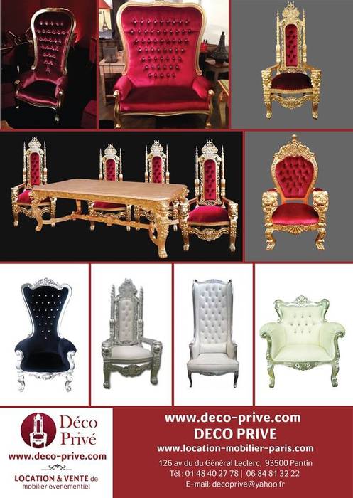 grossiste fabricant meubles baroques, déco privé déco privé Salon classique Canapés & Fauteuils