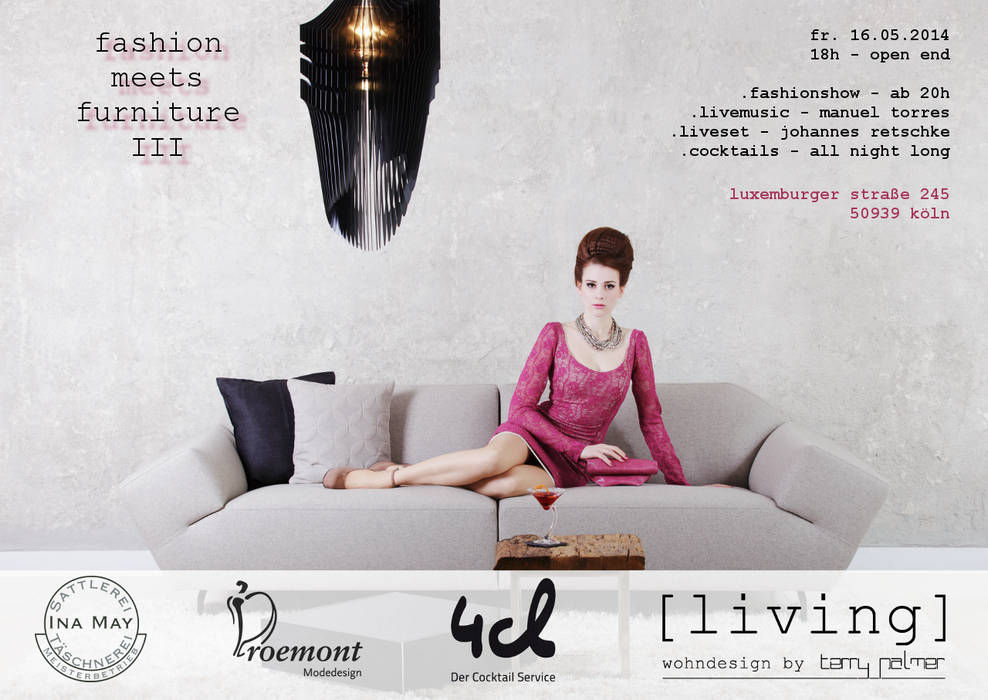 fashion meets furniture III, [living] wohndesign by Terry Palmer [living] wohndesign by Terry Palmer