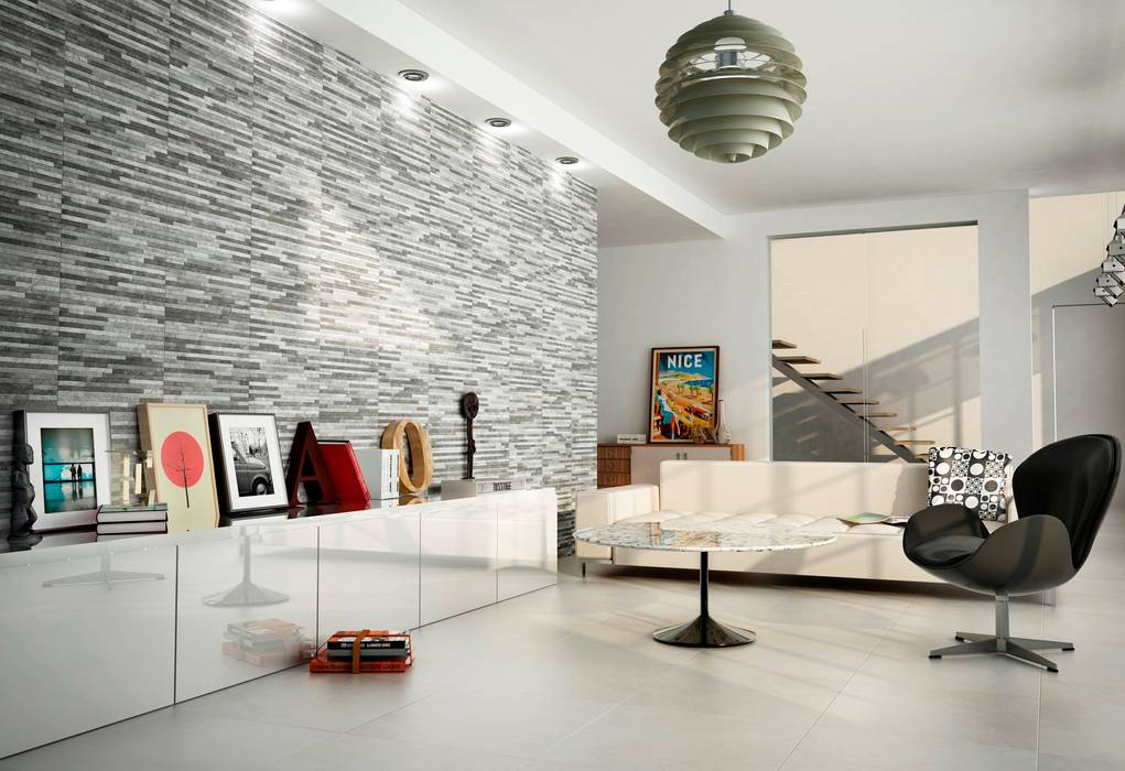 Brix Stratum Anthracite Wall Tiles homify Paredes y pisos de estilo moderno Baldosas y azulejos