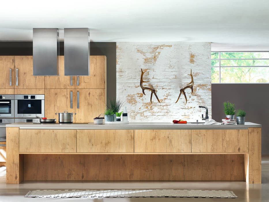Küche als Wohnmöbel, Frigge Bau und Möbeltischlerei Frigge Bau und Möbeltischlerei Rumah: Ide desain interior, inspirasi & gambar