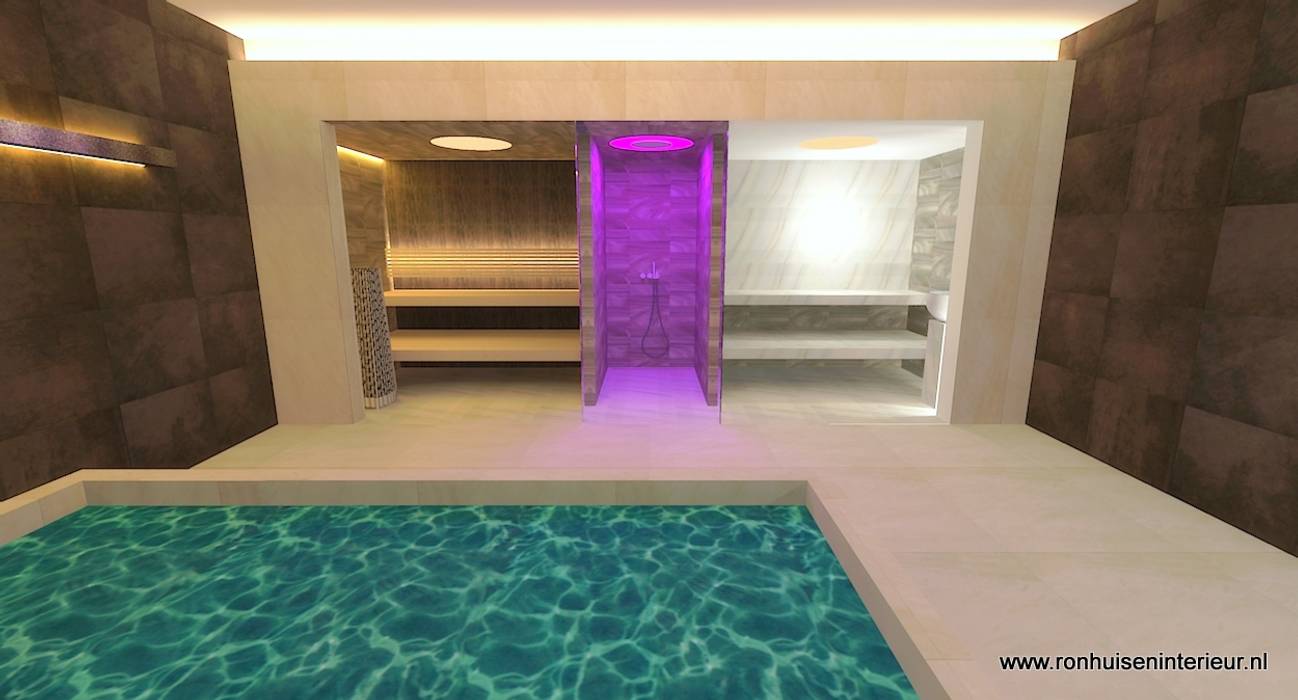 Private spa , RON Stappenbelt, Interiordesign RON Stappenbelt, Interiordesign Spas de estilo moderno