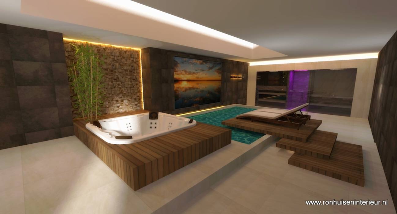 Private spa , RON Stappenbelt, Interiordesign RON Stappenbelt, Interiordesign منتجع