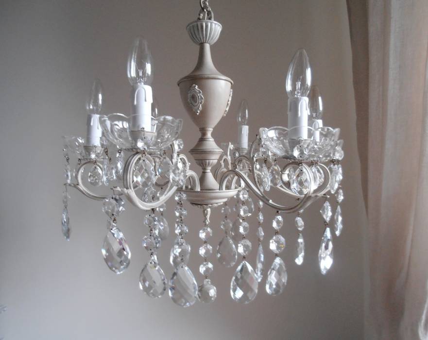 FIRENZE splendido e unico lampadario Milan Chic Chandeliers 6 bracci, vintage italiano anni 50, shabby chic, Milan Chic Chandeliers Milan Chic Chandeliers Soggiorno eclettico Illuminazione