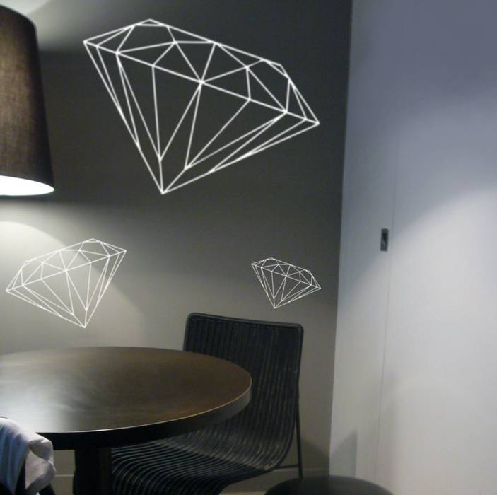 Diamonds are the walls best friends, SILBENSALON SILBENSALON Couloir, entrée, escaliers originaux Accessoires & décorations