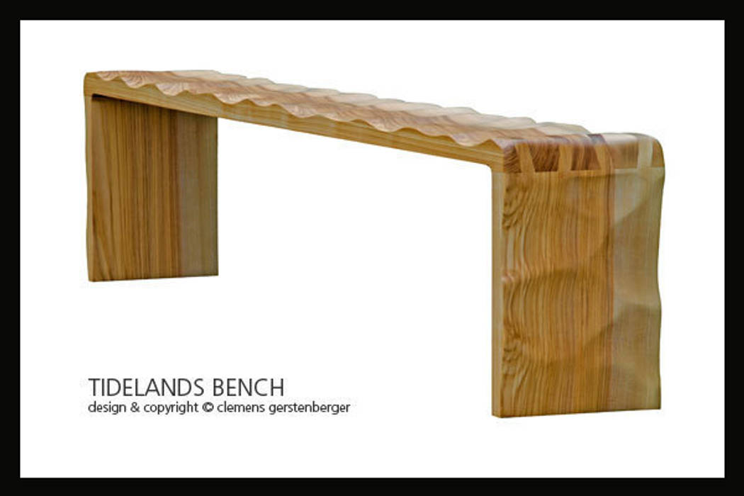 Tidelands Bench, GERSTENBERGER® GERSTENBERGER® Eclectic style living room Stools & chairs