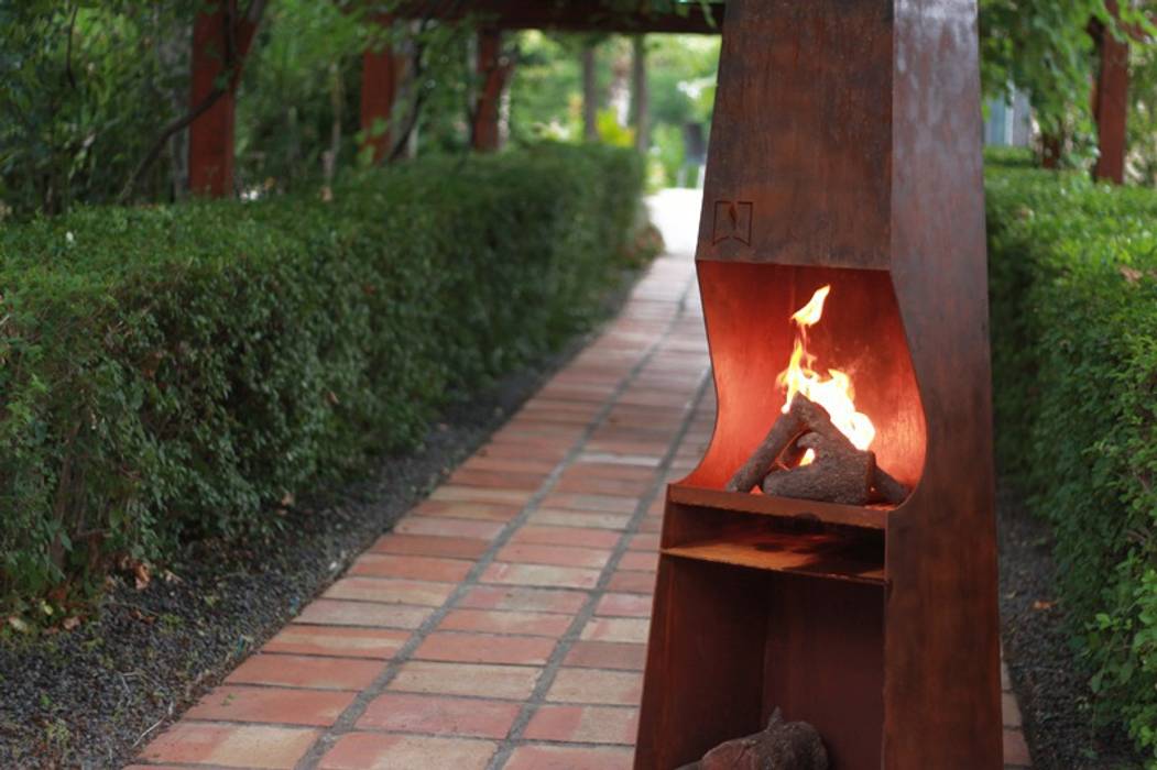 chimeneas acero , CLASS MANUFACTURING SA CLASS MANUFACTURING SA Industrial style garden Greenhouses & pavilions